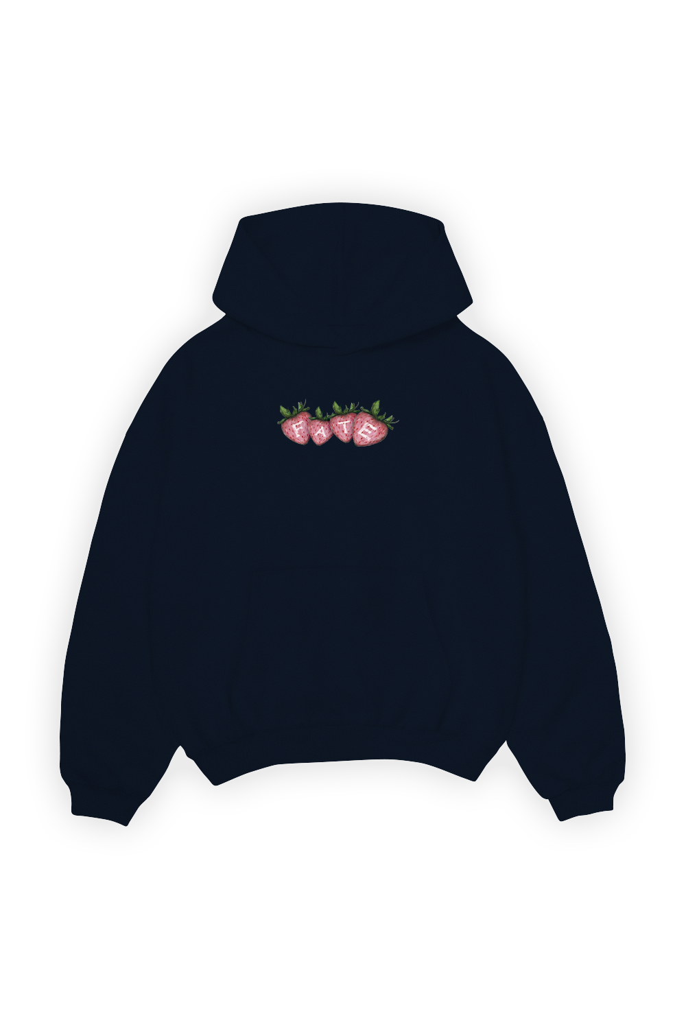 Strawberry Hoodie Blue Navy